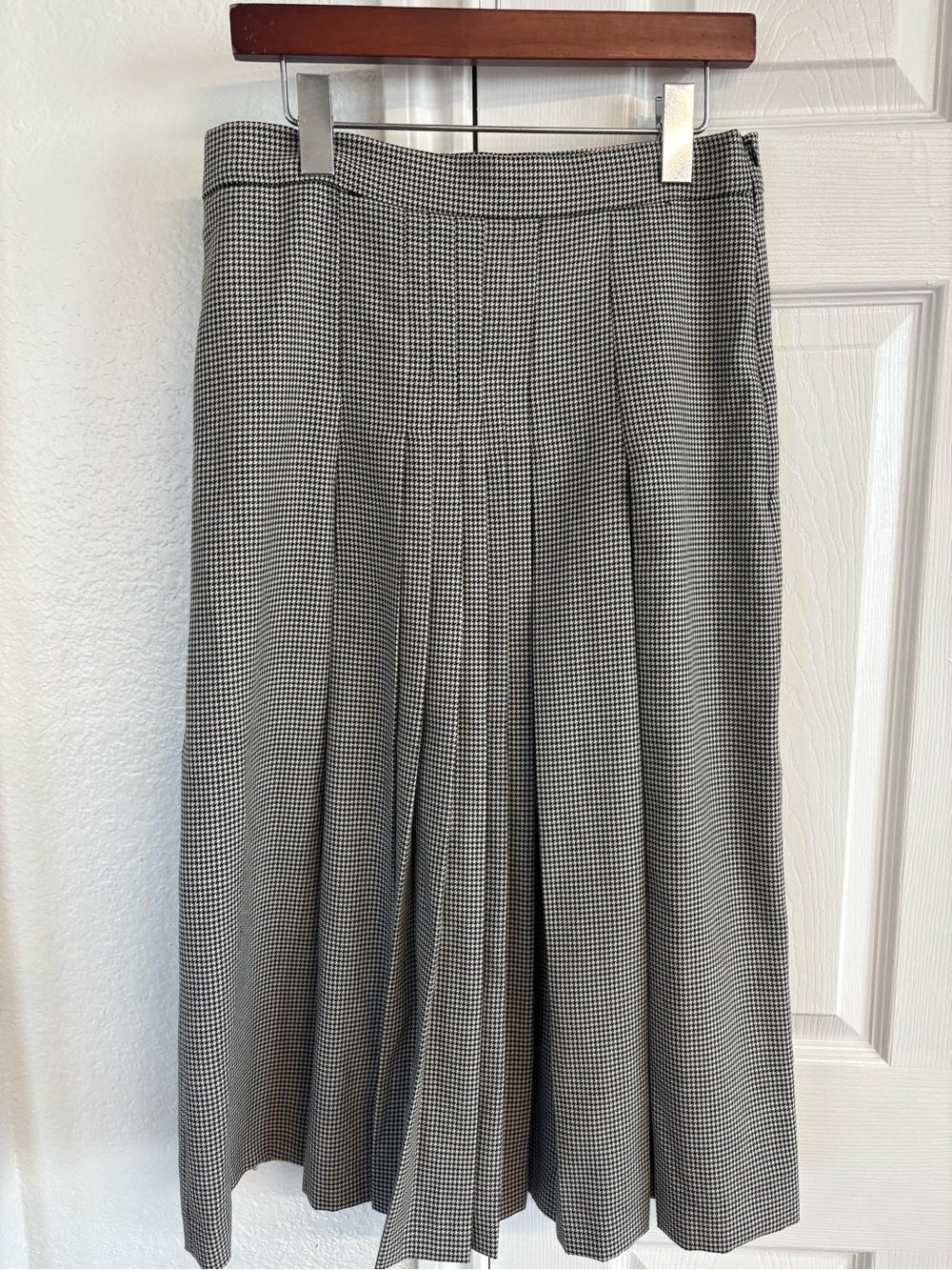 Zara Houndstooth Midi Skirt Size Zip Size M - Picture 4 of 4